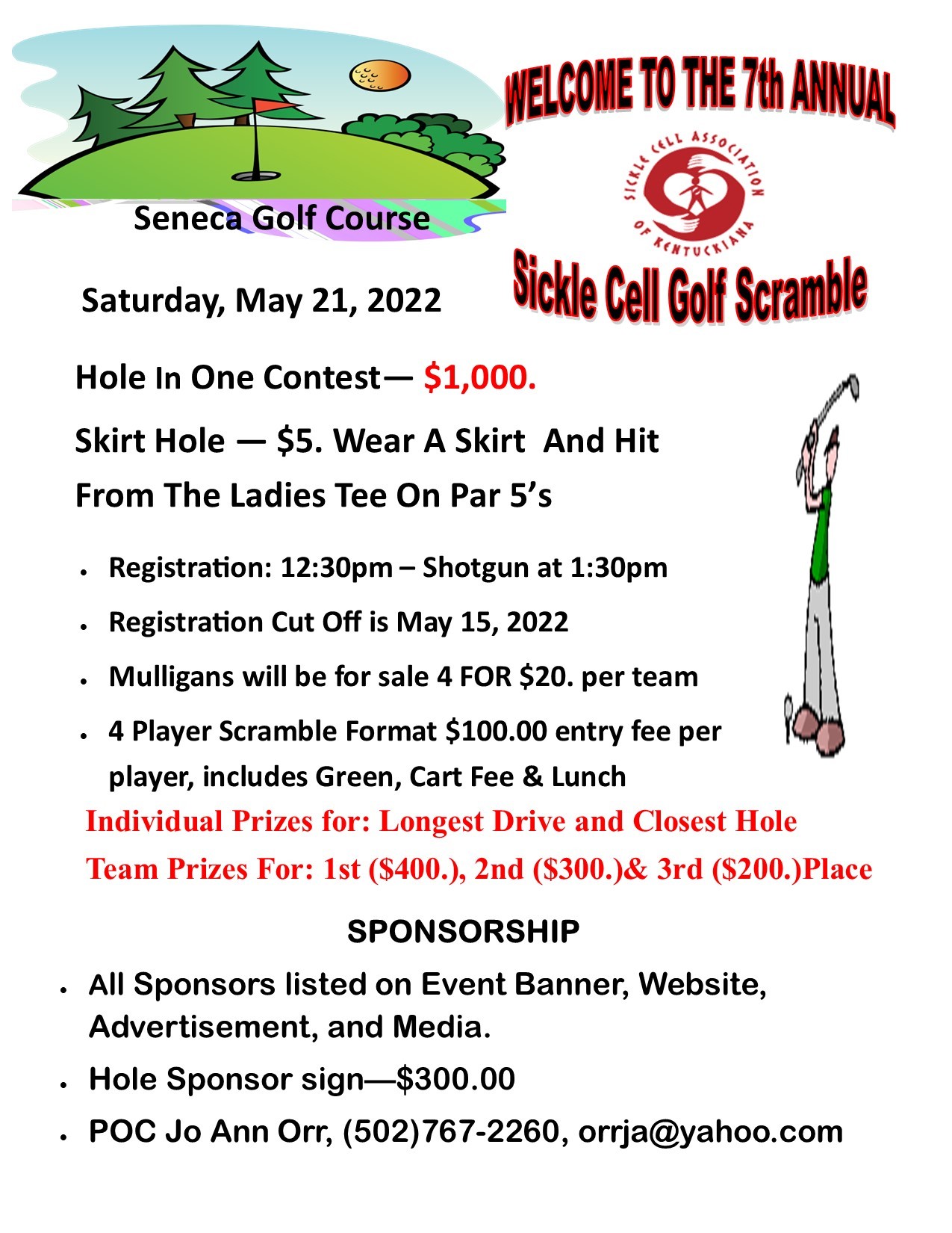 2022 Sickle Cell Golf Flyer