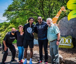 Zoo staff with Master P