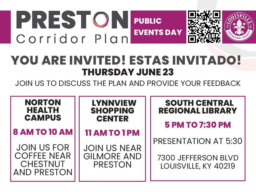 Preston Corridor flyer June 2022