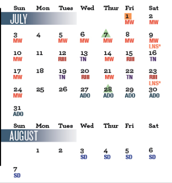 calendar of Ky Shakespeare festival