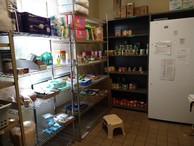food pantry shelves