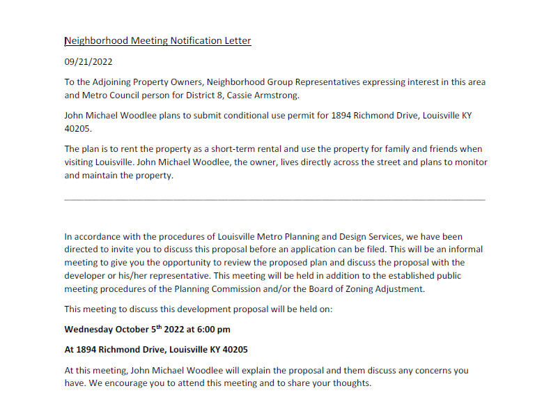 Richmond Neighborhood Meeting