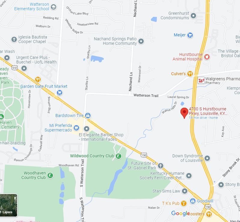 4700 S Hurstbourne Map