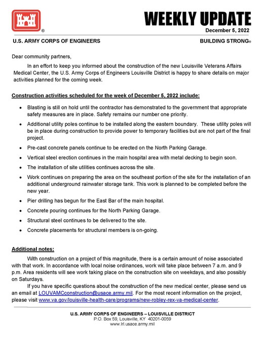 Louisville VAMC Construction Update1
