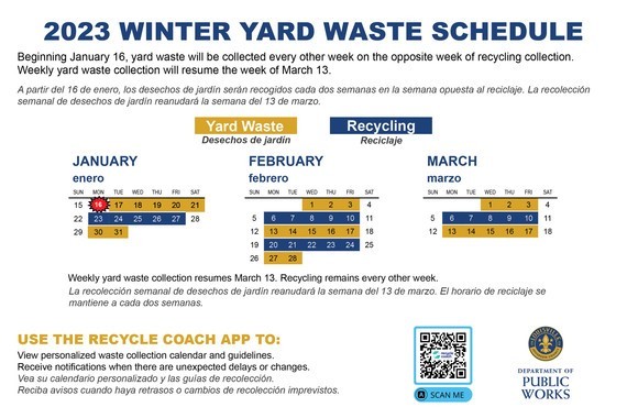 Curbside Yard Waste Collection Resumes March 1