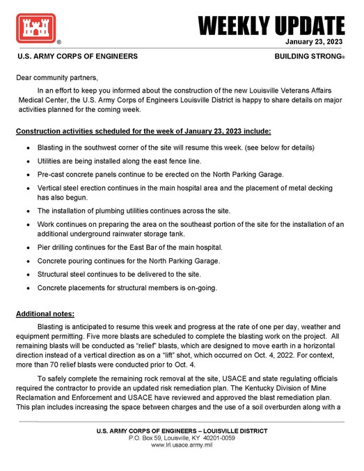Louisville VAMC Construction Update 1