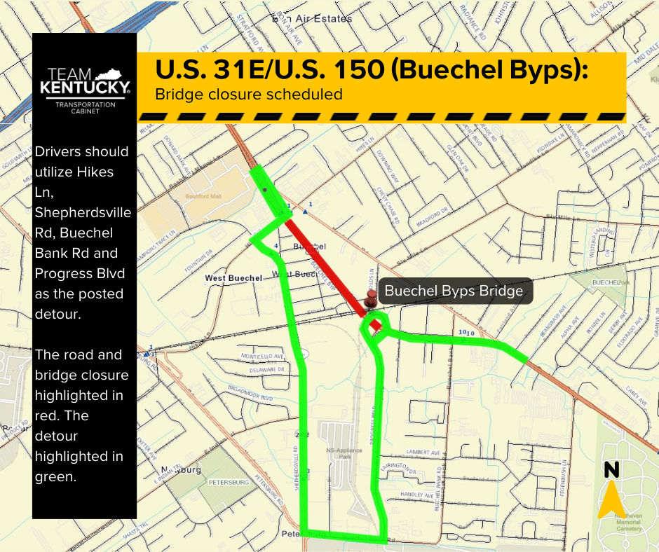 Beuchel Bypass bridge closed Jan. 2023
