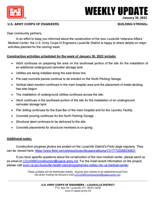 Louisville VAMC Construction Update 1