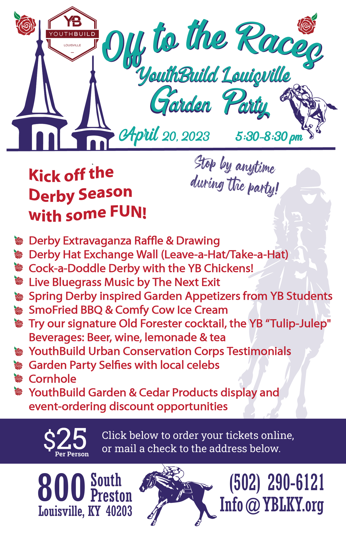 YouthBuild garden party flyer