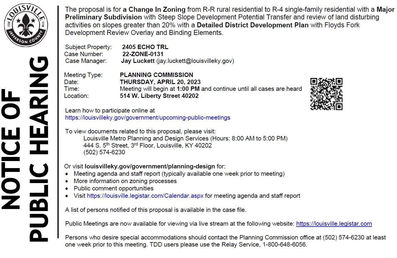 2405 Echo Trail Planning Commission