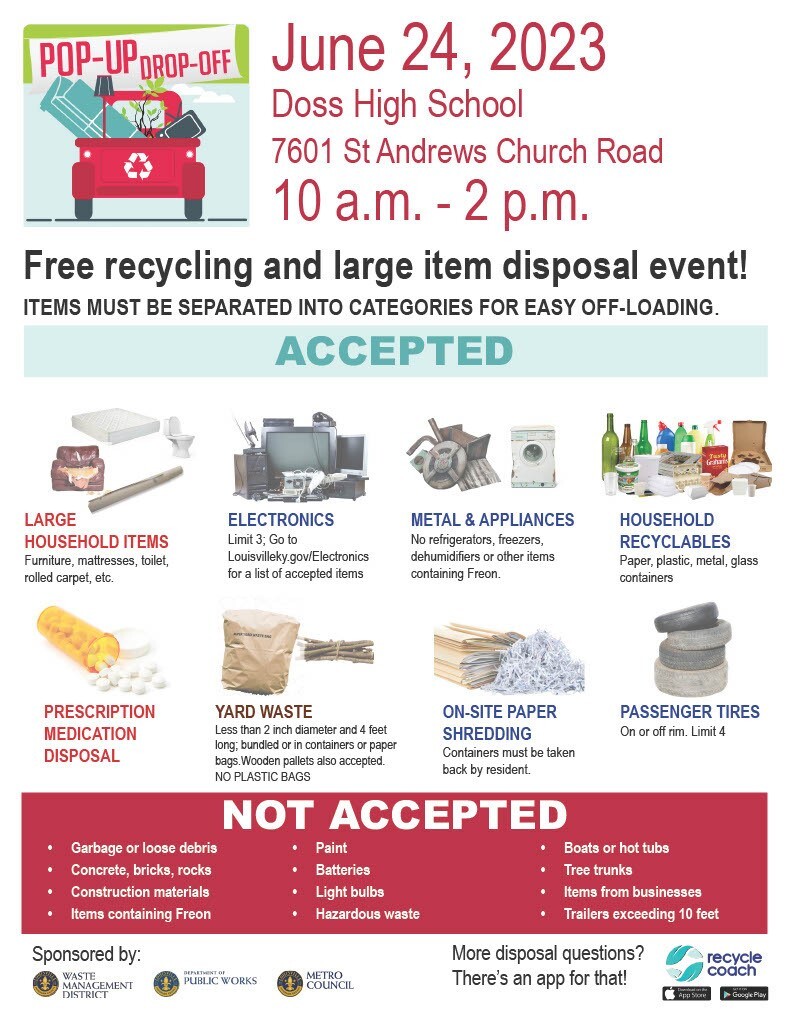 pop up drop off flyer