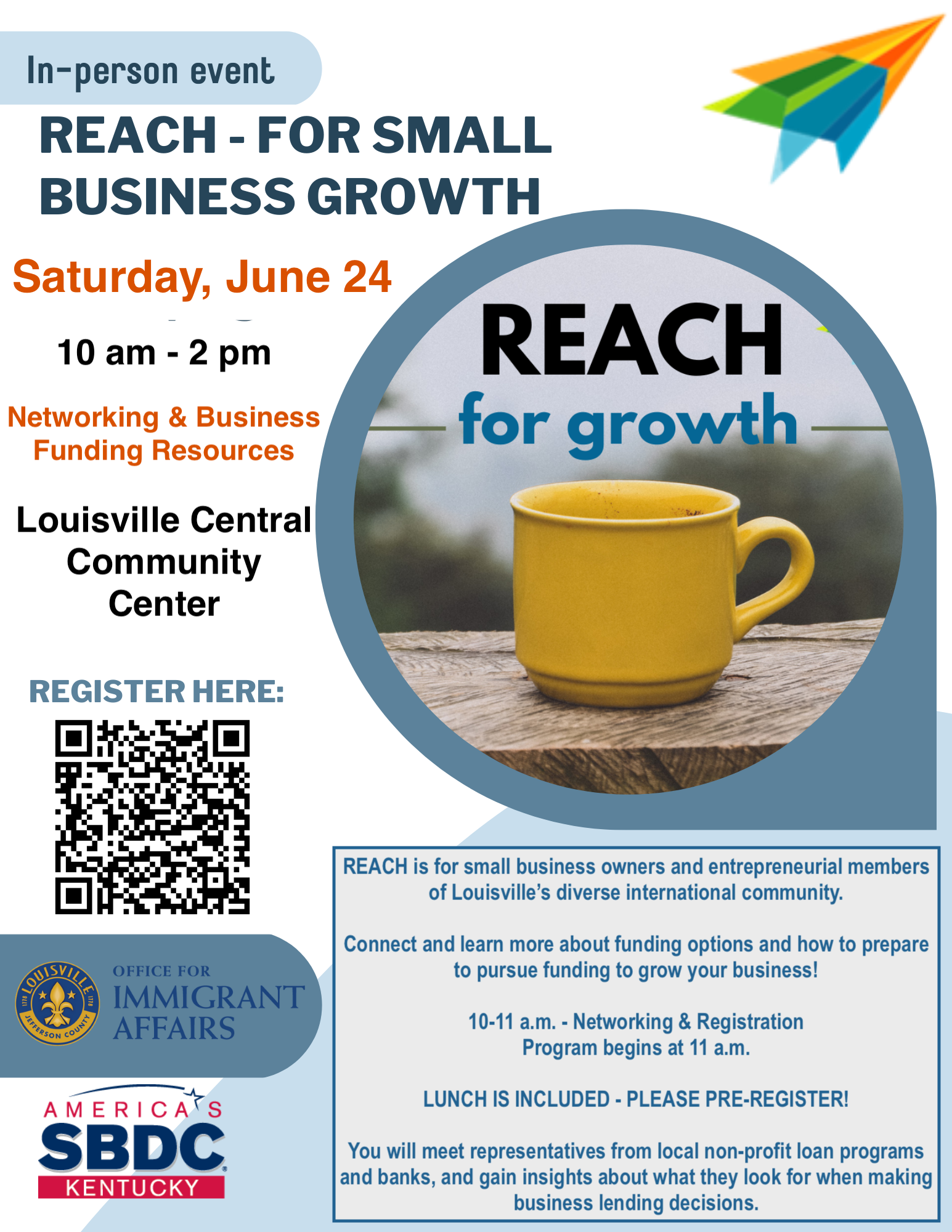 REACH small business event reminder - June 24 at LCCC