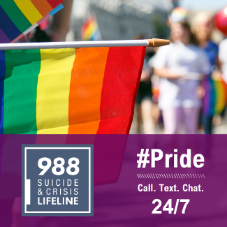 A photo shows a small Pride flag 