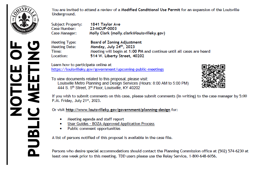 1841 Taylor Ave notice