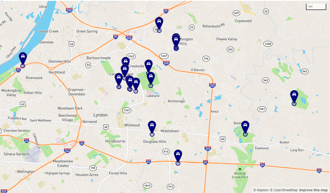 July Theft from Motor Vehicle Map