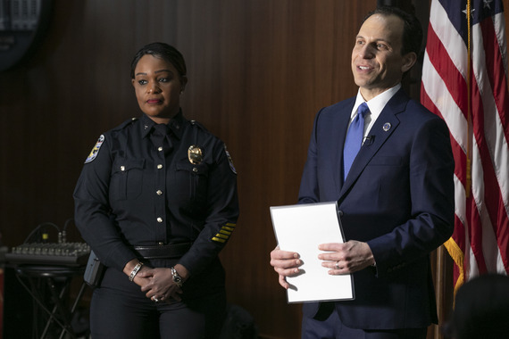 Mayor Craig Greenberg pictured with Chief Jacquelyn Gwinn-Villaroel