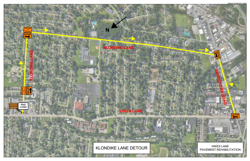 Hikes Lane Klondike detour