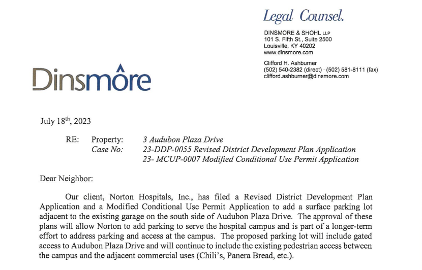 3 Audubon neighbor meeting letter