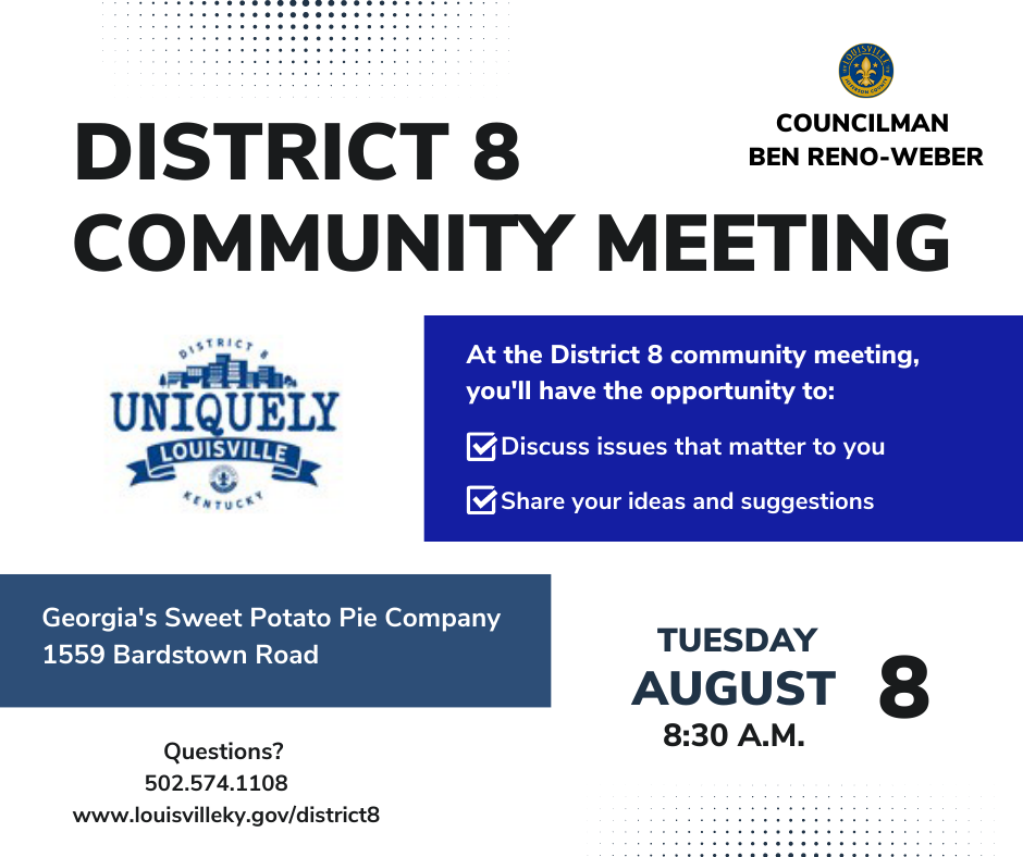 District 8 Community Meeting Flyer