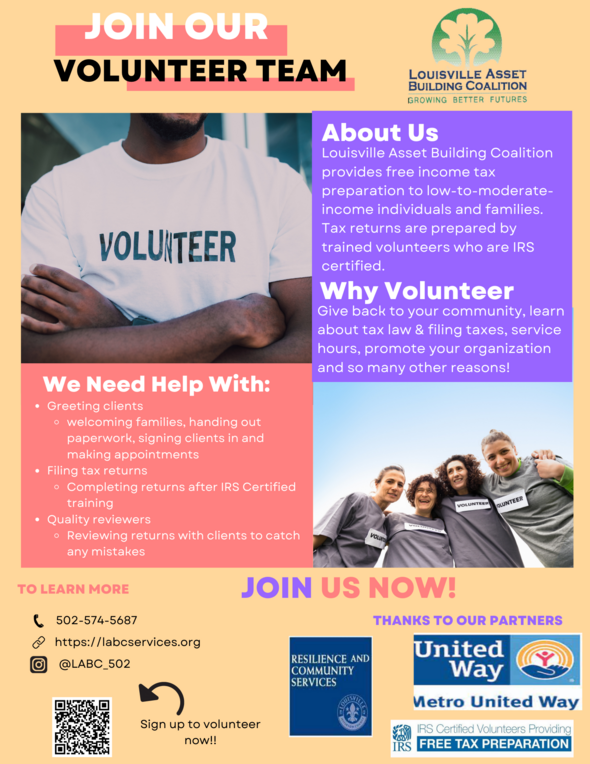 tax assistance volunteers needed