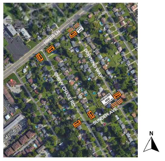 Hikes Lane detour