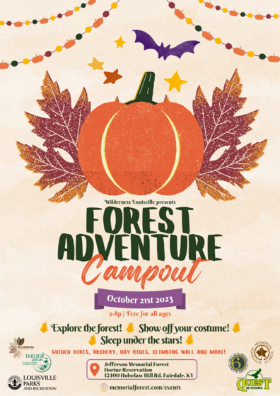 forest campout poster October 21