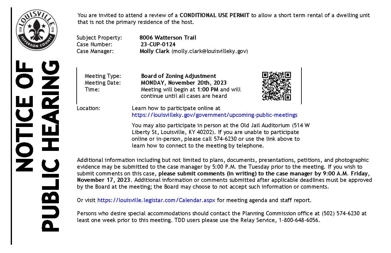 Watterson CUPPA Nov 2023