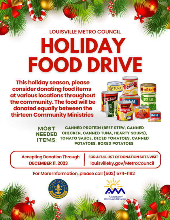 Metro Council food drive flyer