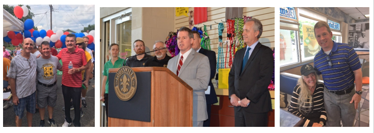 Pat photos at the dainty, LMAS opening ceremony, and with his Mother, Mary Margaret