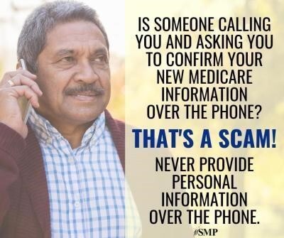 Medicare scam warning don't give info over the phone 