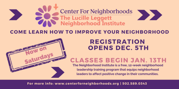 Neighborhood Institute registration opens 12 5