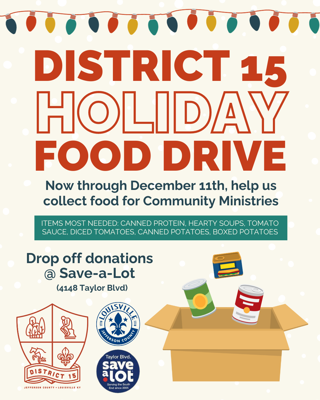 D15 holiday Food Drive