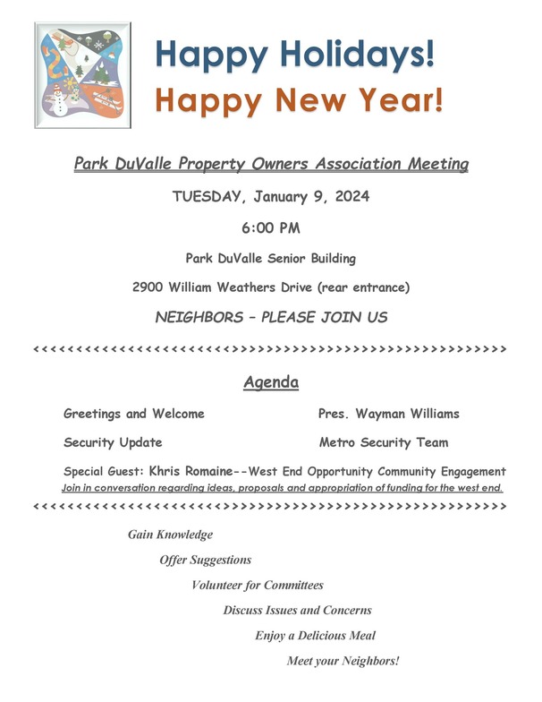 PDHOA Meeting 1-9-24