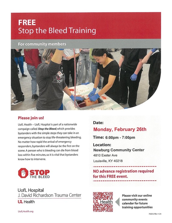 Stop The Bleed at Newburg Community Center