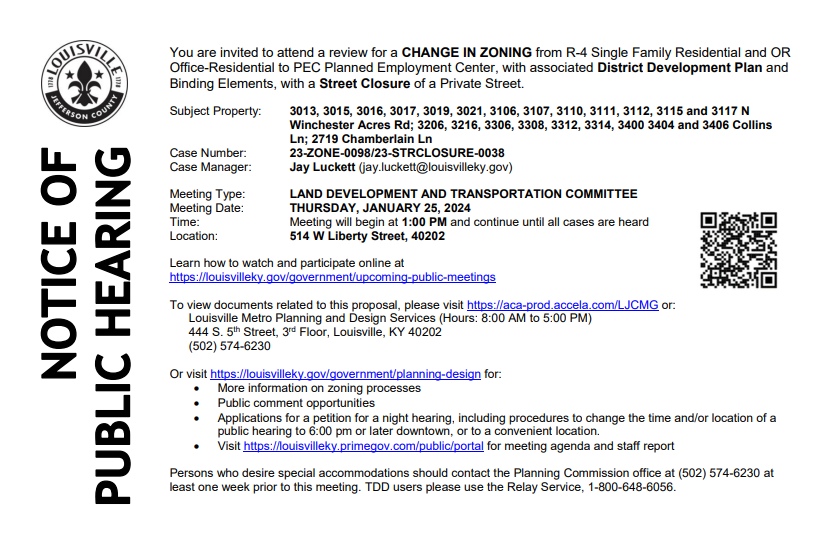 planning winchester acres