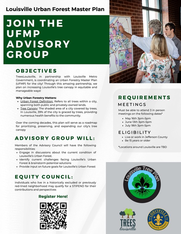 TreesLouisville, in partnership with Louisville Metro Government, is coordinating an Urban Forestry Master Plan 