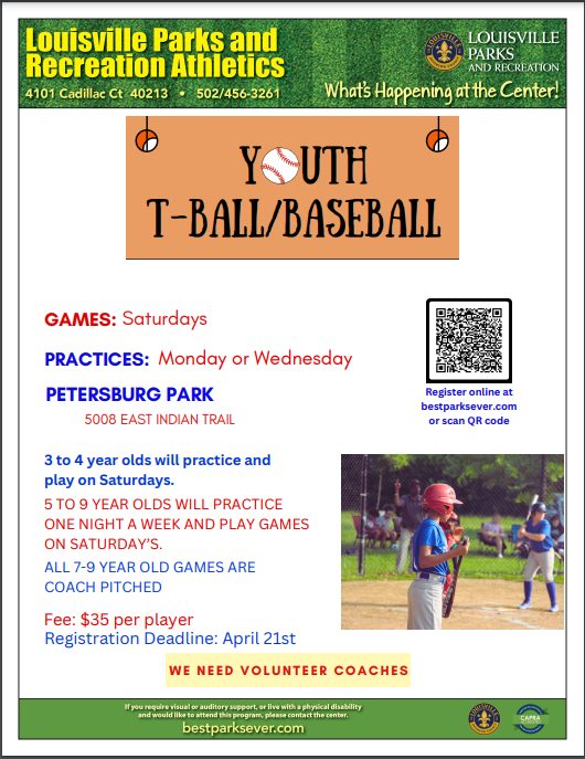 youth tball and bb signups