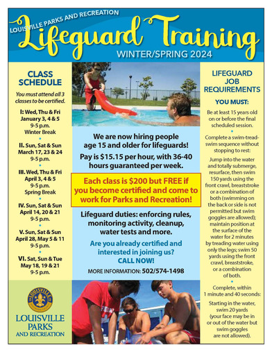 lifeguard training for parks employees