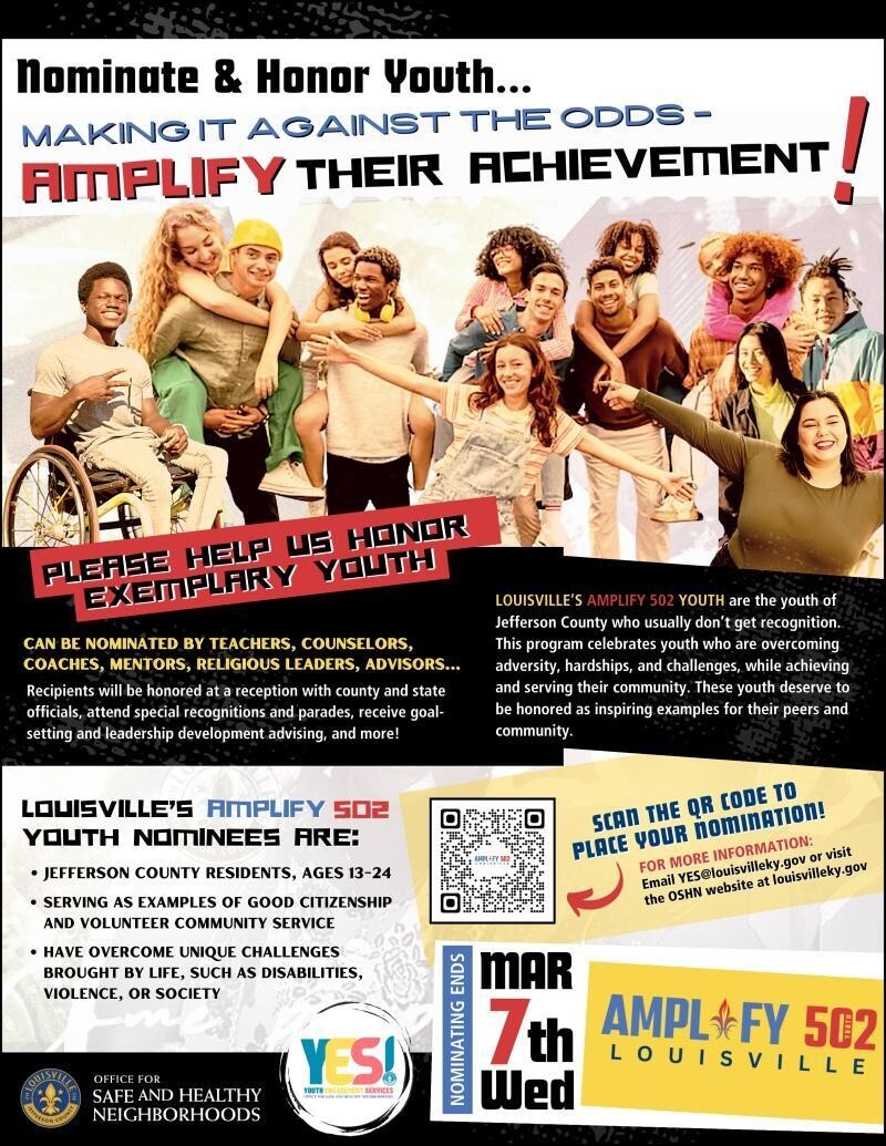 Amplify 502 call for nominations