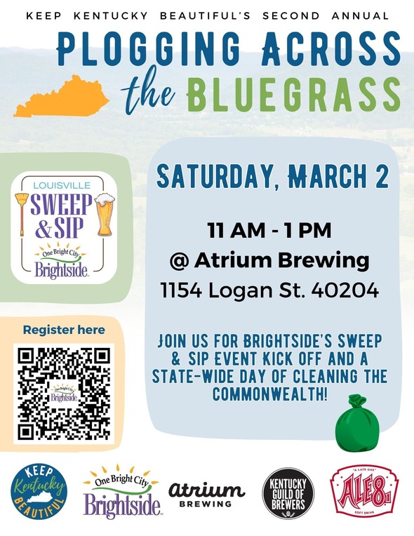 plogging across the blue grass