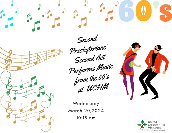 Second Presbyterians’ Second Act Performs Music from the 60’s!