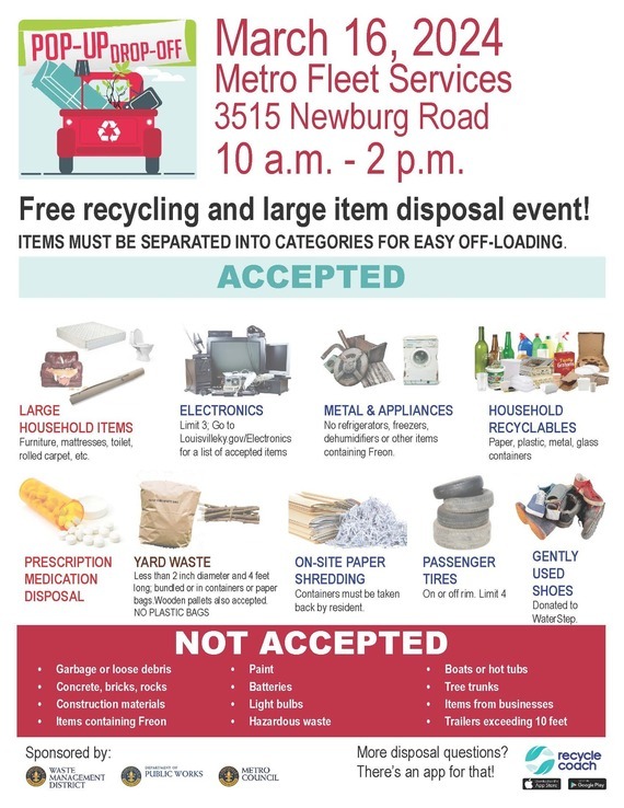 Pop Up Drop Off March 2024