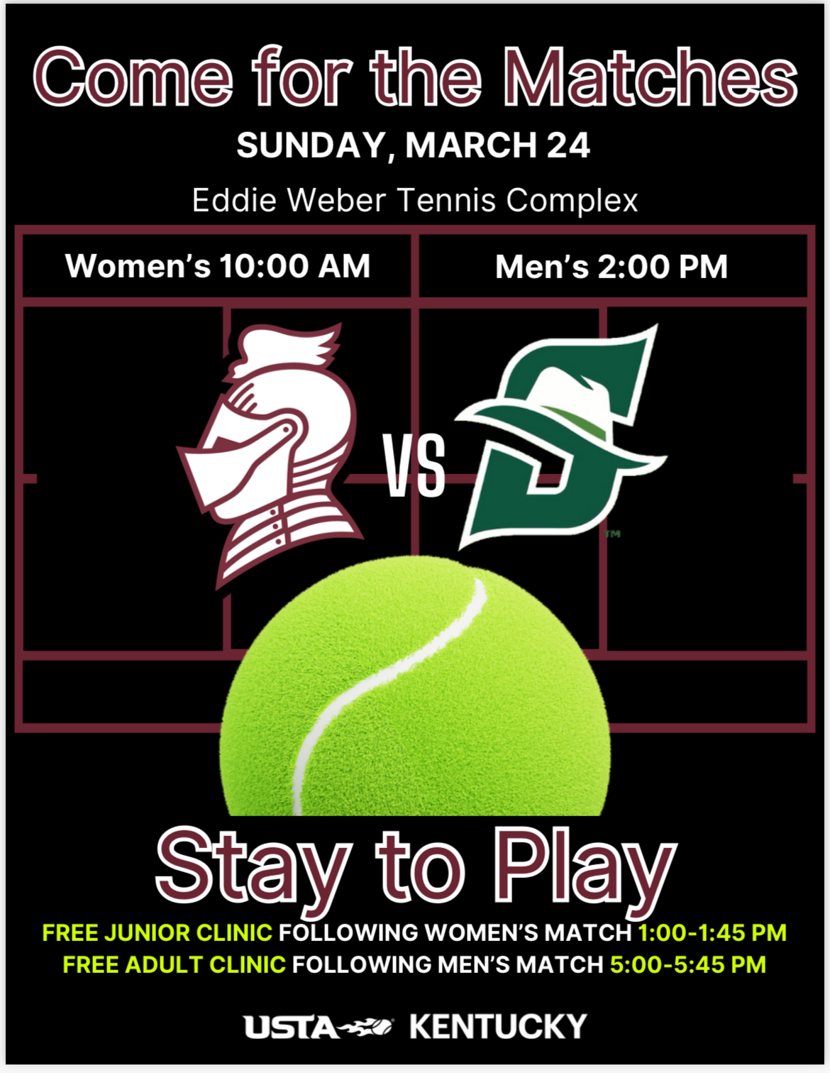 Bellarmine Doubleheader Free Clinic Sunday, March 24th