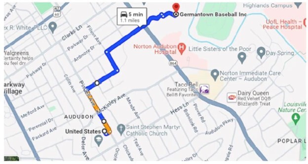 Germantown baseball parade map