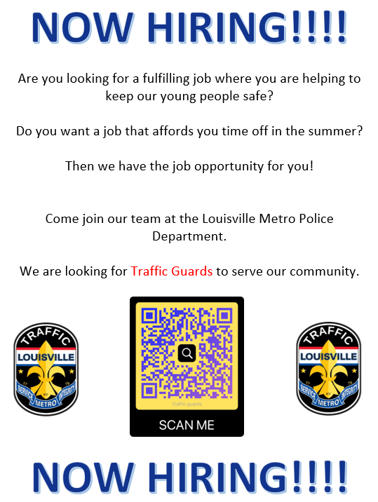 LMPD Traffic Guard Hiring Flyer