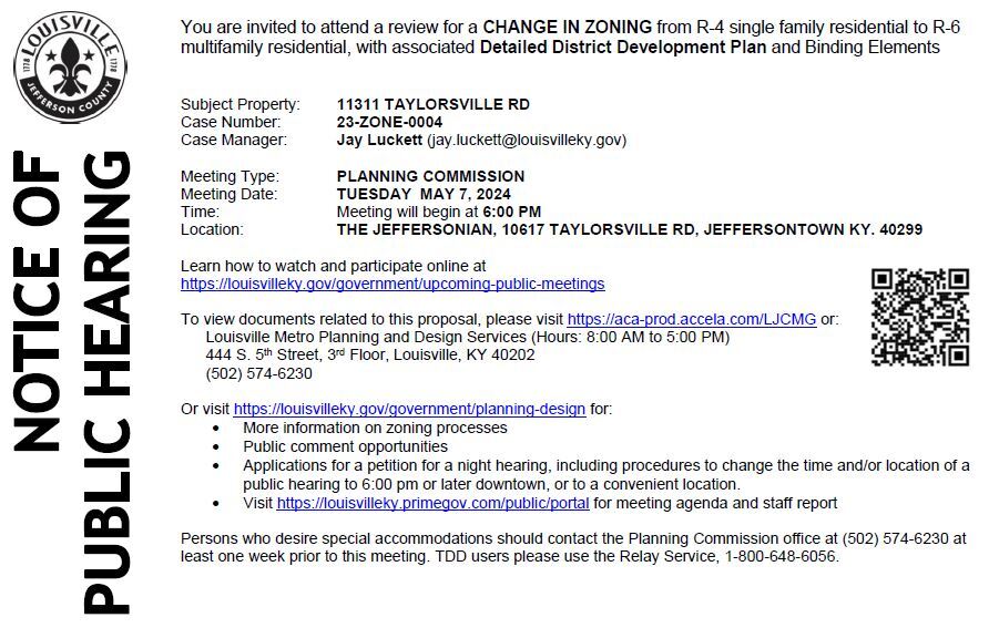 Planning Commission for Case #23ZONE0004