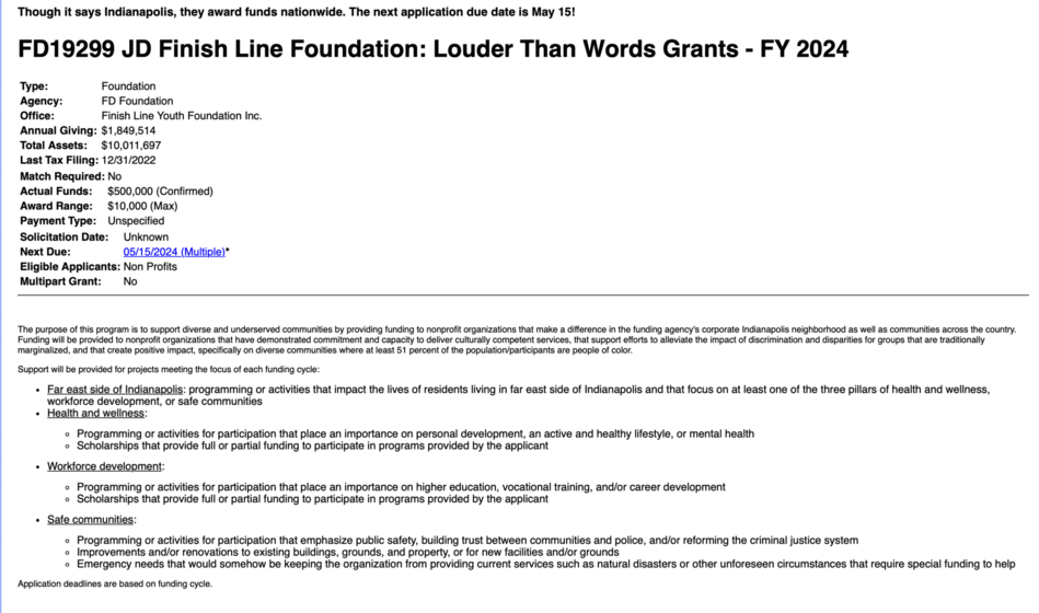 grant opportunity april 2024