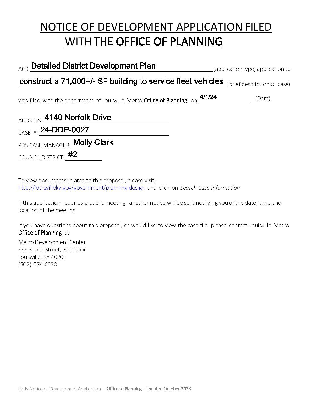 planning notice april 2024