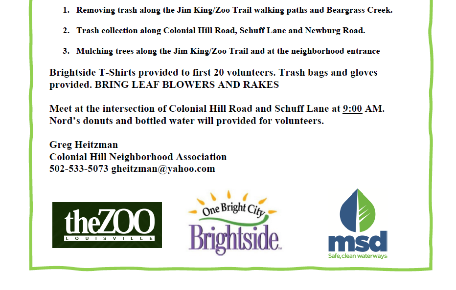 Beargrass cleanup poster 2