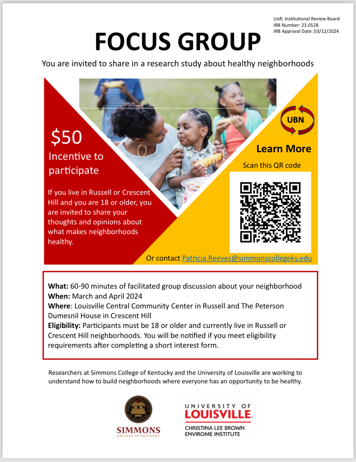 UofL / Simmons College Healthy Neighborhood Study